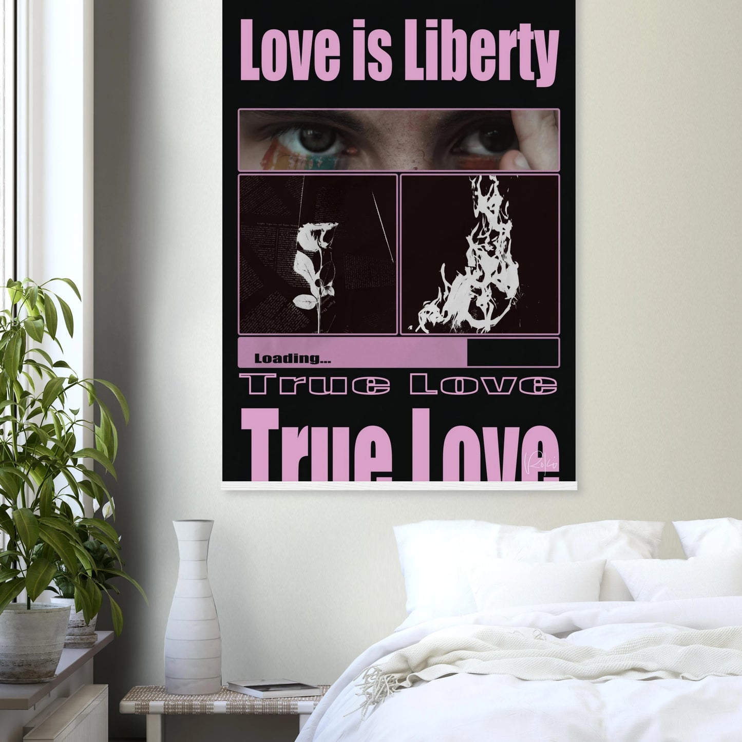 Love is Liberty - True Love Poster | Inspirational Romantic Wall Art