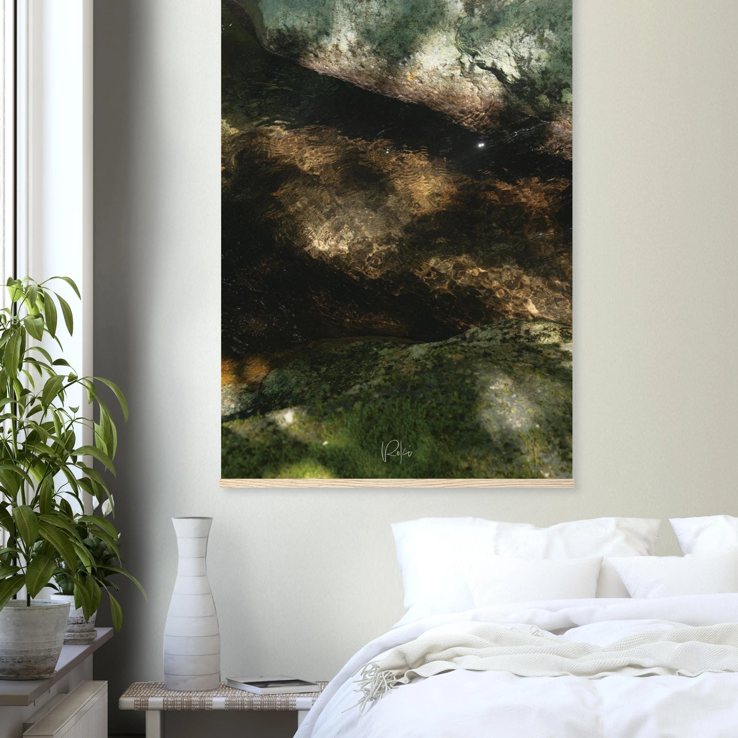 Chronicles of the Water Mirror - Water & Rocks Poster | Nature Wall Art