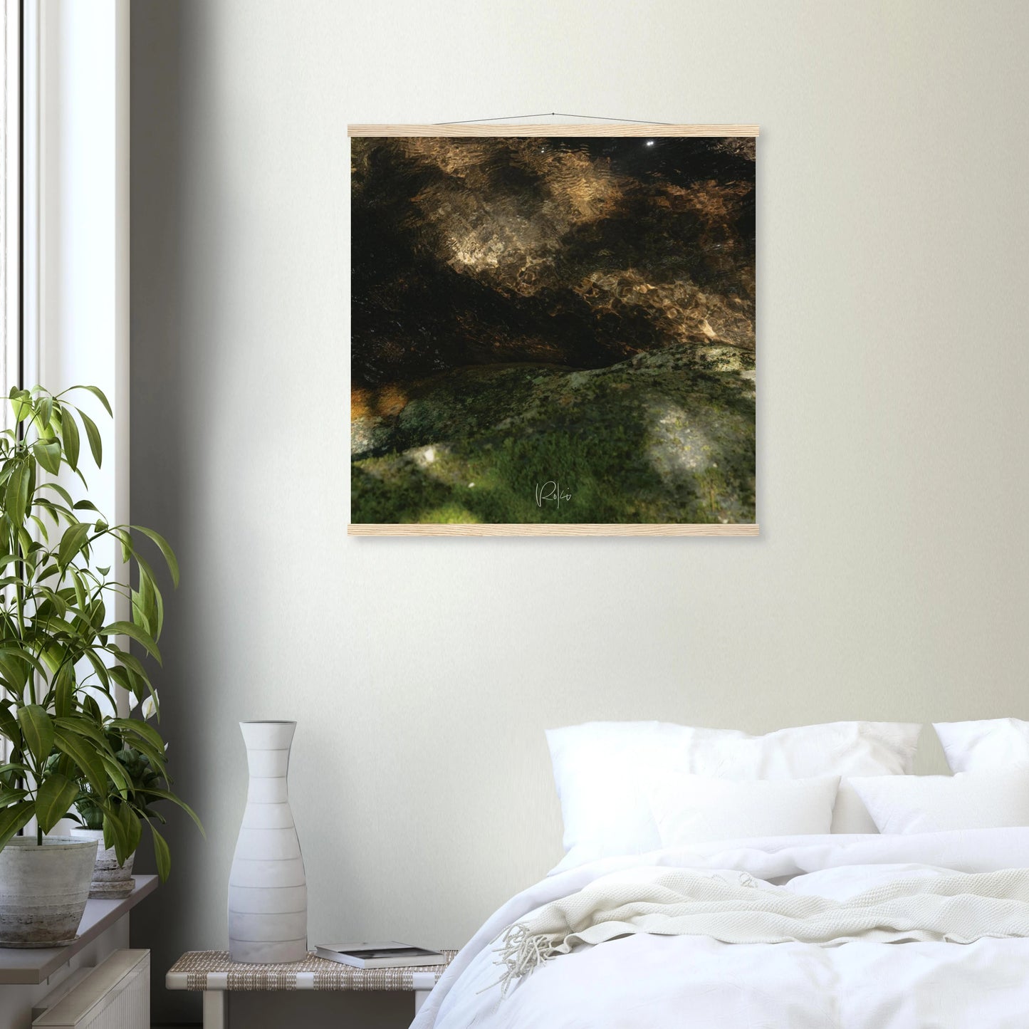 Chronicles of the Water Mirror - Water & Rocks Poster | Nature Wall Art