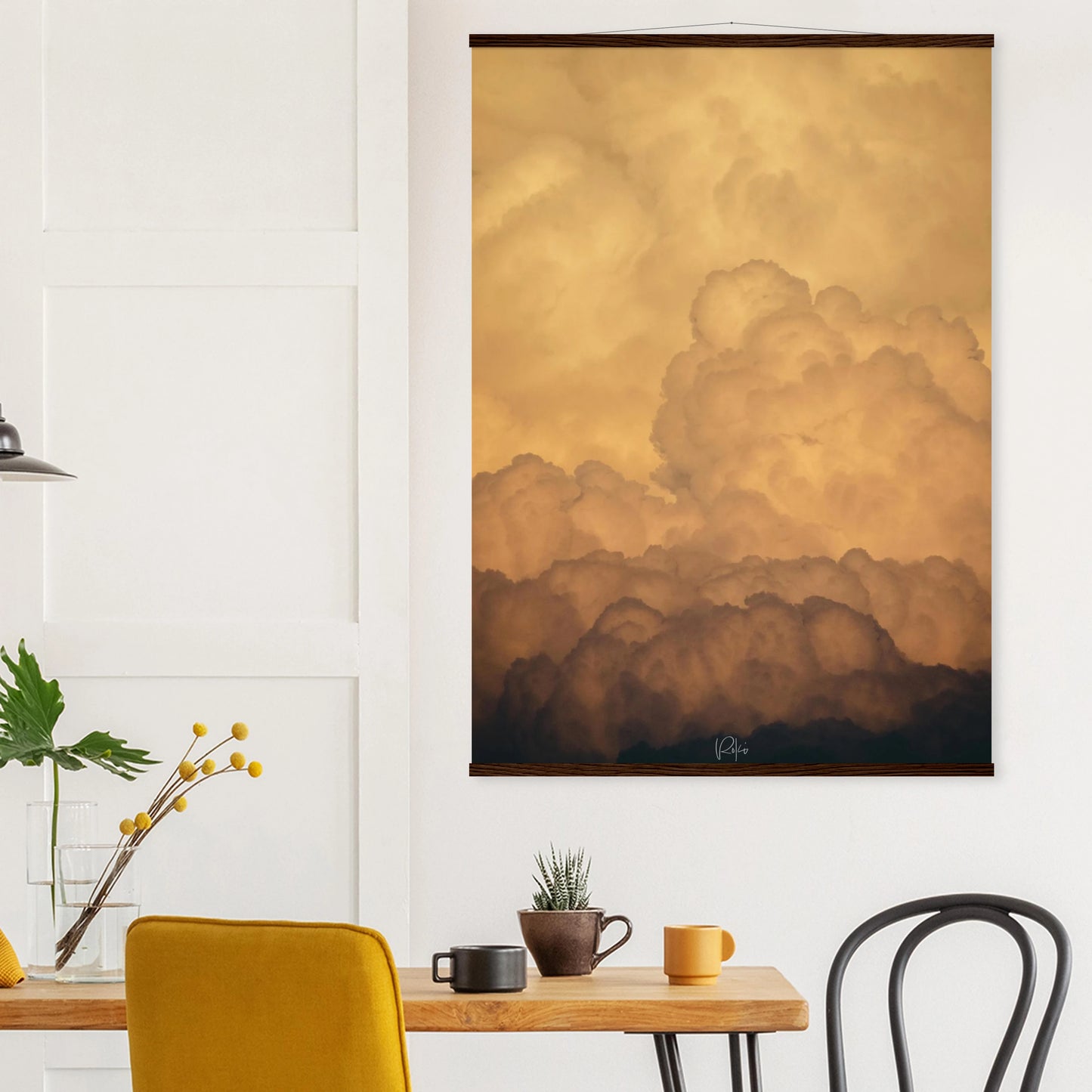 Crimson Peaks - Sunset & Cloud Poster | Nature Wall Art