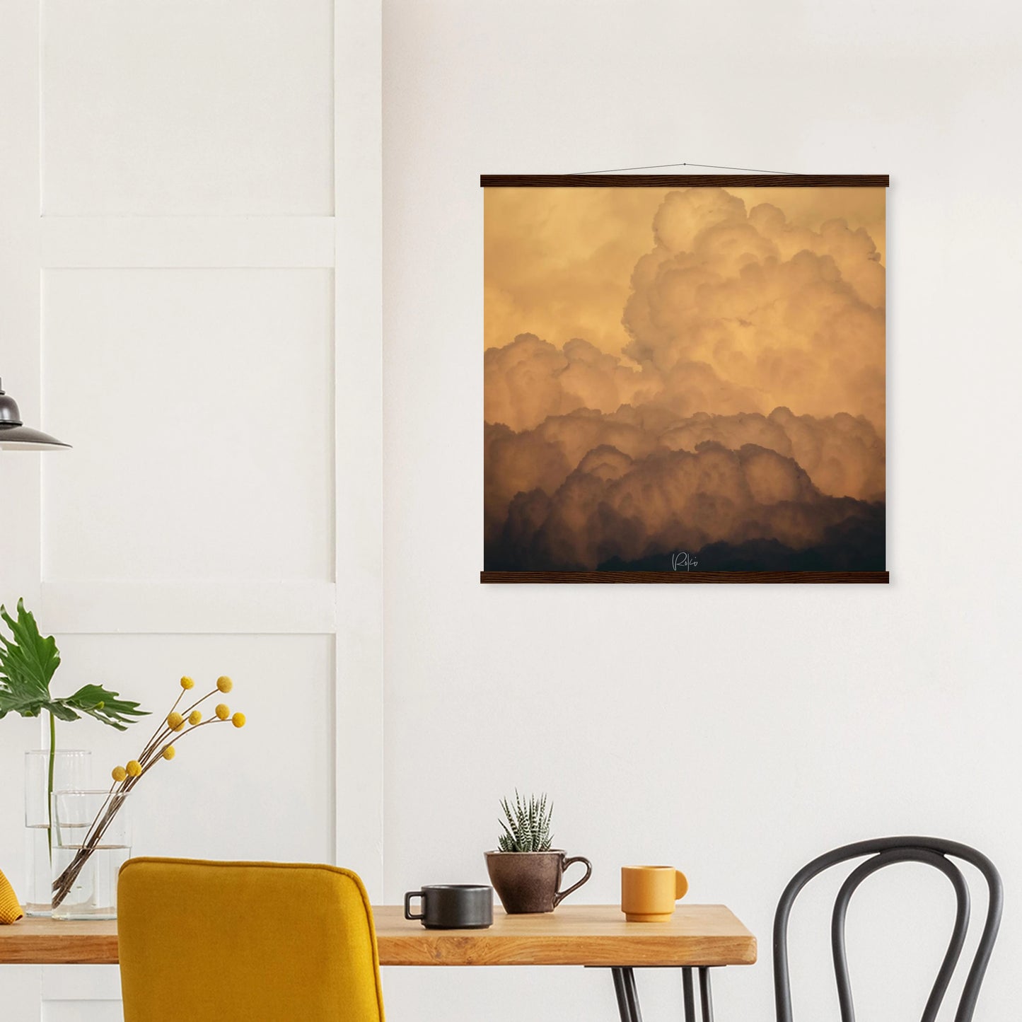Crimson Peaks - Sunset & Cloud Poster | Nature Wall Art