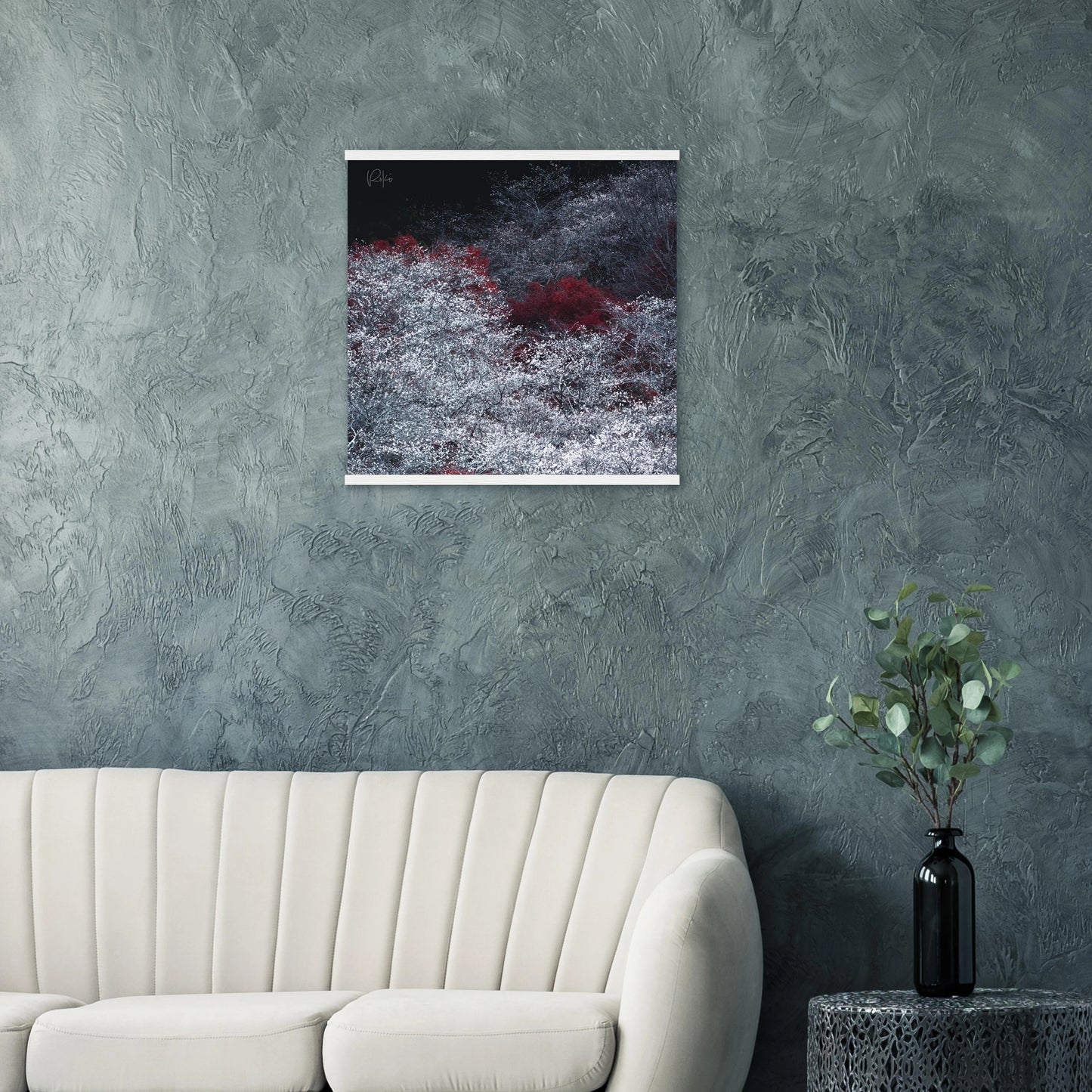 Seasons in Reverse - Japanese Maple & Winter Sakura Poster | Nature Wall Art