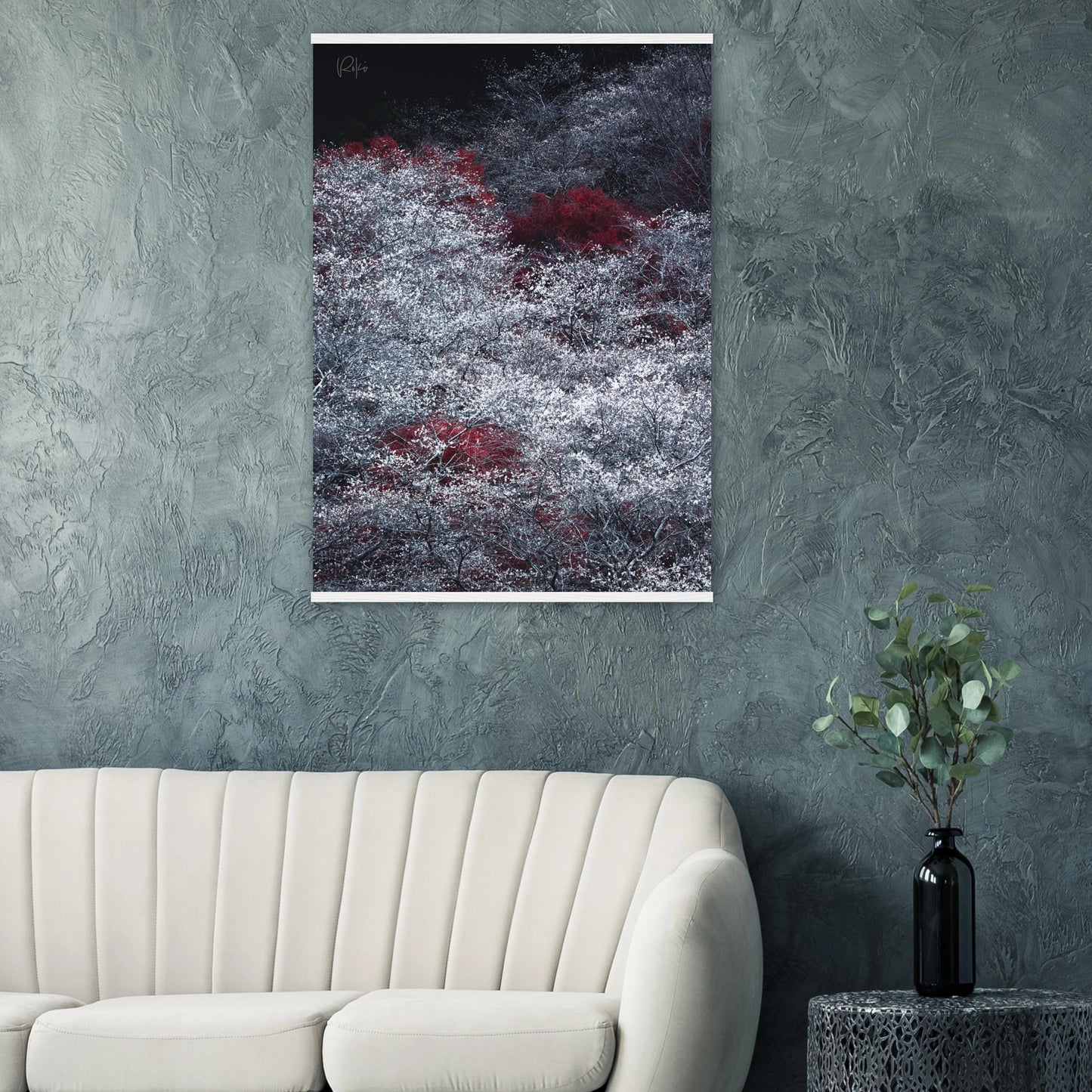 Seasons in Reverse - Japanese Maple & Winter Sakura Poster | Nature Wall Art