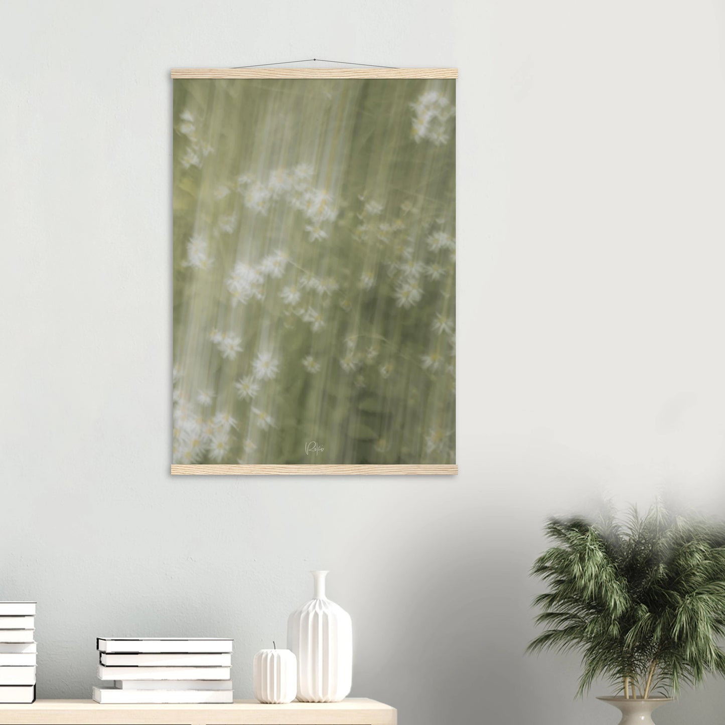 Silent Passage of the Wind - Abstract Flowers Poster | Nature Wall Art