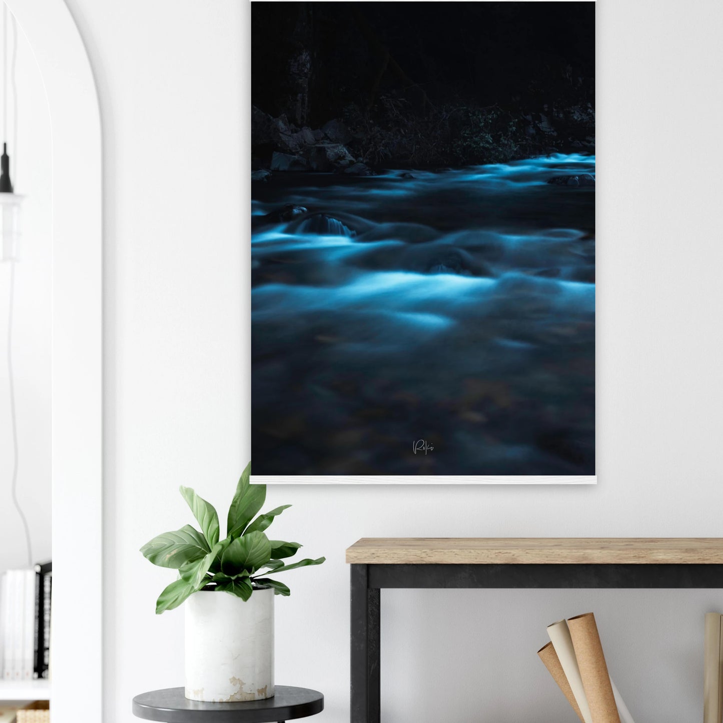 The Azure Ones - Night River Poster | Nature Wall Art