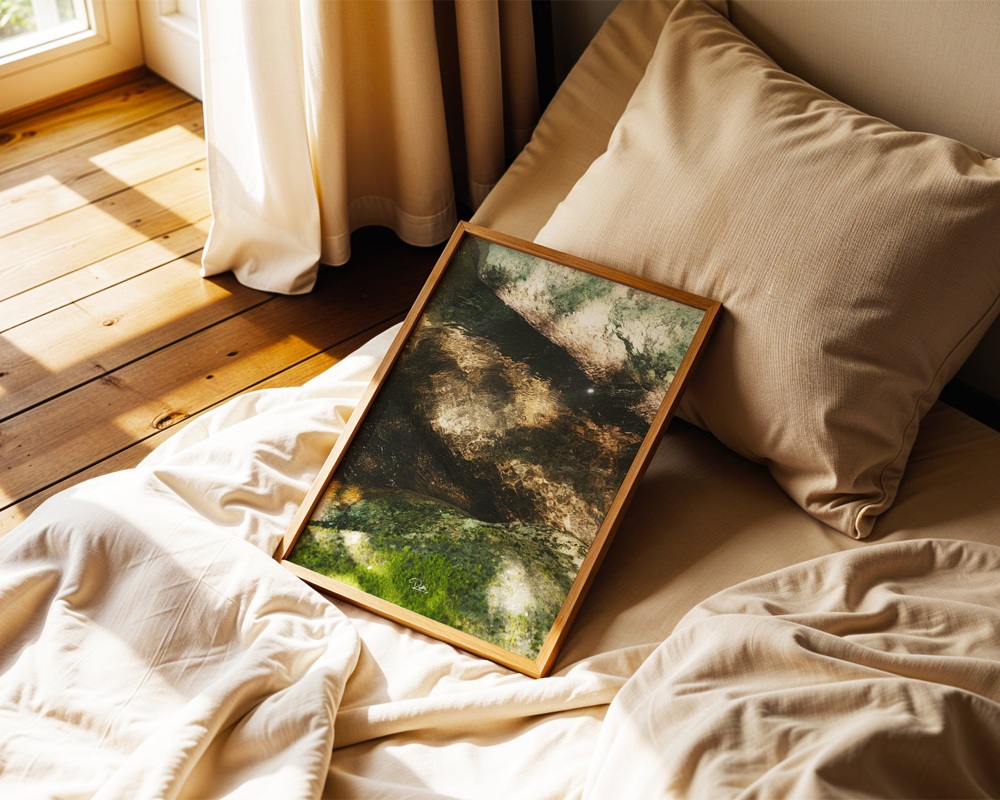 Chronicles of the Water Mirror - Water & Rocks Poster | Nature Wall Art